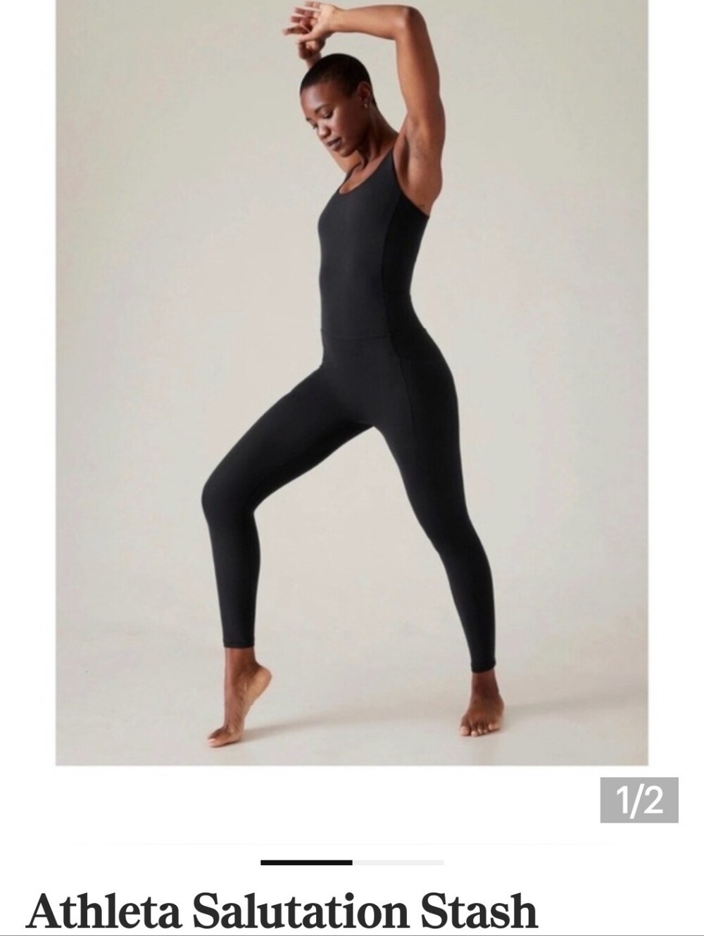 Athleta Salutation Stash Bodysuit Size XXS NWOT. Color Black
